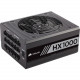 Corsair HX Series HX1000 - 1000 Watt 80 PLUS Platinum Certified Fully Modular PSU - Internal - 120 V AC, 230 V AC Input - 1000 W / 3.3 V DC, 5 V DC, 12 V DC, 12 V DC, 5 V DC - 8 +12V Rails - 1 Fan(s) - 90% Efficiency CP-9020139-NA