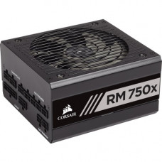 Corsair RMx Series RM750x (2018) - 750 Watt 80 PLUS Gold Certified Fully Modular PSU - Internal - 120 V AC, 230 V AC Input - 750 W / 3.3 V DC, 5 V DC, 12 V DC, 12 V DC, 5 V - 1 +12V Rails - 1 Fan(s) - 90% Efficiency CP-9020179-NA