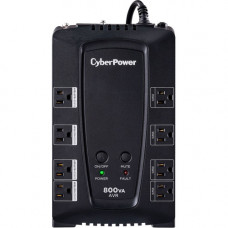 CyberPower AVR CP800AVR 800VA UPS - 800VA/450W - 1.5 Minute Full Load - 4 x NEMA 5-15R - Battery/Surge-protected, 4 x NEMA 5-15R - Surge-protected-ENERGY STAR Compliance CP800AVR