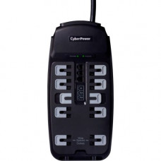 Cyberpower Systems CSP1008T Professional 10-Outlets Surge Suppressor 8FT Cord and TEL - Plain Brown Boxes - 10 x NEMA 5-15R - 2850J - 125V AC Input - 125V AC Output CSP1008T