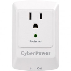 CyberPower CSP100TW Professional 1-Outlet Surge Suppressor with RJ-11 and Wall Tap Plug - Plain Brown Boxes - 1 x NEMA 5-15R - 900 J - 125 V Input CSP100TW