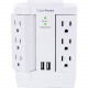 CyberPower Professional CSP600WSURC2 6 Outlets Surge Suppressor/Protector - 6 x NEMA 5-15R, 2 x USB - 1200 J - 120 V AC Input - 120 V AC, 5 V DC Output CSP600WSURC2