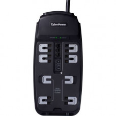 CyberPower CSP806T Professional 8-Outlets Surge Suppressor 6FT Cord and TE - Plain Brown Boxes - 8 x NEMA 5-15R - 2250J CSP806T