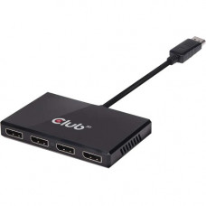 Club 3d Multi Stream Transport (MST) Hub DisplayPort 1.2 Quad Monitor USB Powered - 3840 &#195;ÃÂÃÂ 2160 - DisplayPort - USB CSV-6400