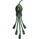 Accell PowerSquid Outlet Multiplier - 3 ft / 0.9 m - 5 x AC Power - 3 ft Cord - 125 V AC Voltage - 1875 W - Wall Mountable - Dark Green D080B-007K-R