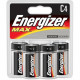 Energizer MAX Alkaline C Batteries, 4 Pack - For Multipurpose - C - 1.5 V DC - 8350 mAh - Alkaline - 4 / Pack - TAA Compliance E93BP-4