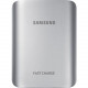 Samsung Fast Charge Battery Pack (10.2A), Silver - For USB Device, Mobile Phone, Tablet PC - 10200 mAh - 5 V DC Output - 5 V DC Input - 2 x - Silver EB-PG935BSUGUS