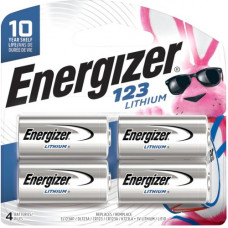 Energizer 123 Batteries, 4 Pack - For Digital Camera, Cell Phone, Smart Home Device, Camcorder, Flash Unit, Laser, Photo Equipment - 3 V DC - 1500 mAh - Lithium Manganese Dioxide (Li-MnO2) - 4 Pack EL123BP-4