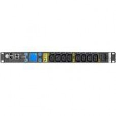 Eaton Managed EMAT10-10 8-Outlet PDU - Managed - IEC 60320 C20 - 8 x IEC 60320 C13 - 120 V AC, 230 V AC - 3840 W - Network (RJ-45) - 1U - Horizontal - Rack Mount EMAT10-10