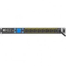 Eaton ePDU Metered 8-Outlet PDU - NEMA 5-15P - 8 x NEMA 5-15R - 120 V AC - 1440 W - Network (RJ-45) - 1U - Horizontal - Rack Mount - TAA Compliance EMIT08-10