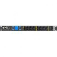 Eaton ePDU Metered 8-Outlet PDU - IEC 60320 C20 - 8 x IEC 60320 C13 - 230 V AC - 3840 W - Network (RJ-45) - 1U - Horizontal - Rack Mount - TAA Compliance EMIT10-10