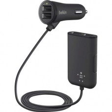 Belkin Road Rockstar: 4-Port Passenger Car Charger - 5 V DC Output Voltage - 7.20 A Output Current F8M935BT06-BLK