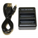 Battery Technology BTI Dual USB Charger - 5 V DC Input - Input connectors: USB GPRO-AHDBT-401-CH