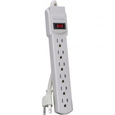 CyberPower GS60304 Power Stip - NEMA 5-15P - 6 x NEMA 5-15R - 3 ft Cord - 125 V AC Voltage - White GS60304