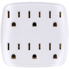 CyberPower GT600 Grounded Wall Tap - NEMA 5-15P - 6 x NEMA 5-15R - 125 V AC Voltage - 1875 W - White GT600