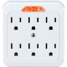 CyberPower GT600L Guide Light Wall Tap - NEMA 5-15P - 6 x NEMA 5-15R - 125 V AC Voltage - White GT600L