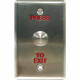 GeoVision PB41 Push Button Switch - Red - Stainless Steel - For Access Control System GV-PB41