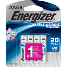 Energizer Ultimate Lithium AAA Batteries, 8 Pack - For Camera - AAA - Lithium (Li) - 8 / Pack L92SBP-8