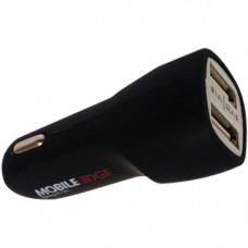 Mobile Edge Dual Power Auto (Dual USB Ports Car Charger) - 12 V DC Input - 5 V DC/3.10 A Output - Black MEAUCC