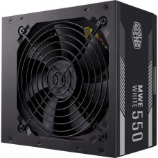 Cooler Master MWE 550 WHITE MPE-5501-ACAAW Power Supply - Internal - 120 V AC, 230 V AC Input - 550 W / 5 V DC, 3.3 V DC, 12 V DC, 12 V DC, 5 V DC - 1 +12V Rails - 1 Fan(s) - 80% Efficiency MPE-5501-ACAAW-US