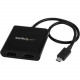 Startech.Com USB-C to HDMI Adapter - 4K - 2 Port MST Hub - Thunderbolt 3 Compatible - Multi Monitor Splitter - Increase your productivity by connecting two displays to your USBC device with the USB-C to HDMI MST hub - Achieve UHD 4K resolutions with this 