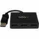 Startech.Com DisplayPort to DisplayPort Multi Monitor Splitter - 3-Port MST Hub - DP 1.2 to 3x DP MST Hub - 4096 x 2160 - DisplayPort - Plastic - RoHS, TAA Compliance MSTDP123DP