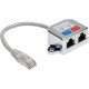 Tripp Lite 2-to-1 RJ45 Splitter Adapter Cable, 10/100 Ethernet Cat5/Cat5e (M/2xF), 6 in. - Network (RJ-45) - TAA Compliance N035-001