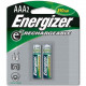 Energizer Recharge Power Plus Rechargeable AAA Batteries, 2 Pack - For Multipurpose - Battery Rechargeable - AAA - 650 mAh - Nickel Metal Hydride (NiMH) - 2 / Pack - TAA Compliance NH12BP2