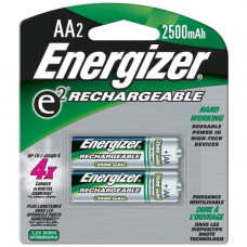 Energizer Recharge Power Plus Rechargeable AA Batteries, 2 Pack - For Multipurpose - Battery Rechargeable - AA - Nickel Metal Hydride (NiMH) - 2 / Pack NH15BP2