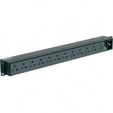 Panduit P12B30M Horizontal Basic Power Distribution Unit - Basic - NEMA L5-20P - 12 x NEMA 5-20R - 120 V AC - 1U - Horizontal - Rack Mount - Rack-mountable - TAA Compliance P12B30M