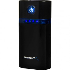 Sabrent Portable Battery Charger - 4400mAh - For iPhone, USB Device, PSP, PDA, Mobile Phone, MP3 Player, MP4 Player - Lithium Ion (Li-Ion) - 4400 mAh - 1 A - 5 V DC Output - 5 V DC Input - 1 x - Black PB-W500-PK20