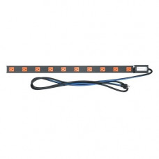 Middle Atlantic Products PDT-1020C-NS 10-Outlets Power Strip - NEMA 5-20P - 10 x NEMA 5-20R - 10 ft Cord - 20 A Current - 115 V AC Voltage PDT-1020C-NS