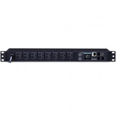 CyberPower PDU31001 Monitored PDU, 100-120V, 15A, 8 NEMA 5-15R Outlets, 1U Rackmount - Monitored - NEMA 5-15P - 8 x NEMA 5-15R - 120 V AC - Network (RJ-45) - 1U - Rack Mount - Rack-mountable PDU31001