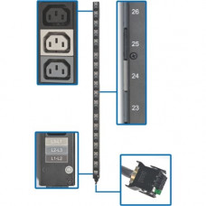 Tripp Lite PDU 3-Phase Accessory Strip 8.6/12.6KW 208V 51 C13 ATS 0URM - 51 x IEC 60320 C13 - 200 V AC, 208 V AC, 220 V AC, 230 V AC, 240 V AC - 12.60 kVA - 0U - Vertical Rackmount PDU3V51