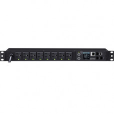 CyberPower PDU41001 8-Outlet PDU - Switched - NEMA 5-15P - 8 x NEMA 5-15R - 120 V AC - Network (RJ-45) - 1U - Horizontal/Vertical - Rack Mount, Wall Mount PDU41001