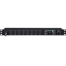 CyberPower PDU41001 8-Outlet PDU - Switched - NEMA 5-15P - 8 x NEMA 5-15R - 120 V AC - Network (RJ-45) - 1U - Horizontal/Vertical - Rack Mount, Wall Mount PDU41001