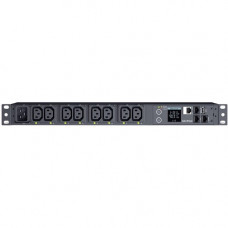 CyberPower PDU41005 Single Phase 100 - 240 VAC 20A Switched PDU - 8 Outlets, 10 ft, IEC-320 C20, Horizontal, 1U, SNMP, LCD, 3YR Warranty PDU41005