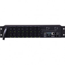 CyberPower PDU81007 Switched Metered-by-Outlet PDU, 200-240V, 30A, 16 Outlets (C13), 2U Rackmount - NEMA L6-30P - 16 x IEC 60320 C13 - 230 V AC - Network (RJ-45) - 2U - Rack Mount PDU81007
