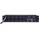 CyberPower PDU81009 Switched Metered-by-Outlet PDU, 200-240V, 30A 10 Outlets (C19), 2U Rackmount - NEMA L6-30P - 10 x IEC 60320 C19 - 230 V AC - Network (RJ-45) - 2U - Rack Mount PDU81009