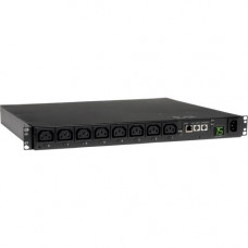 Tripp Lite PDU Switched 200V - 240V 15A C13 8 Outlet C14 Horizontal 1URM TAA - 8 x IEC 320 EN 60320 C13 - 1U Rack-mountable - TAA Compliance PDUMH15HVNET