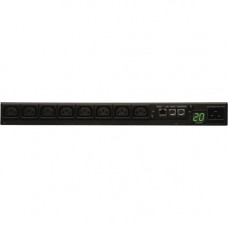 Tripp Lite PDU Monitored 208V-240V 20A C13 8 Outlet L6-20P Horizontal 1URM TAA - 8 x IEC 60320 C13 - 1U - Horizontal Rackmount, Wall Mountable" - RoHS, TAA Compliance PDUMNH20HV