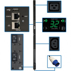 Tripp Lite PDU Monitored 230V 32A 36 C13 6 C19 IEC 309 LX Interface 0URM - Monitored - IEC 60309 32A BLUE (2P+E) - 6 x IEC 60320 C19, 36 x IEC 60320 C13 - 230 V AC - 0U - Vertical - Rack Mount - Rack-mountable - TAA Compliant - TAA Compliance PDUMNV32HV2L