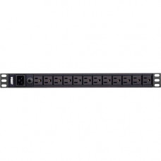 ATEN PE0212 12-Outlet PDU - Basic - NEMA L5-20P, NEMA 5-20P - 12 x NEMA 5-20R - 120 V AC - 1U - Vertical - Rack Mount - Rack-mountable PE0212A