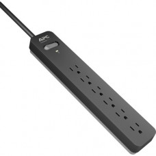 APC Essential Surgearrest PE66 - Surge protector - AC 120 V - output connectors: 6 - 6 ft cord - gray, black - for P/N: AR106SH4, AR106SH6, AR109SH4, AR109SH6, AR112SH4, AR112SH6 PE66