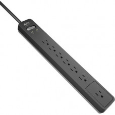 APC Essential Surgearrest PE76 - Surge protector - AC 120 V - output connectors: 7 - 6 ft cord - gray, black - for P/N: AR106SH4, AR106SH6, AR109SH4, AR109SH6, AR112SH4, AR112SH6 PE76