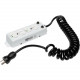 Tripp Lite Power Strip Hospital Medical 4 Outlet UL1363A 3&#39;&#39;-10&#39;&#39; Coiled Cord - NEMA 5-15P - 4 x NEMA 5-15R - 10 ft Cord - 15 A Current - 120 V AC Voltage - TAA Compliance PS-410-HGOEMCC
