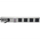 Tripp Lite 4-Outlet Power Strip NEMA 5-15R 5-15P 10ft Cord 12 inches Metal - NEMA 5-15P - 4 x NEMA 5-15R - 10 ft Cord - 15 A Current - 120 V AC Voltage - Gray, Black - TAA Compliance PS120410