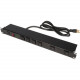 Rack Solution 15AMP HORIZONTAL POWER STRIP WITH 15FT CORD. REAR FACING 6 OUTLET, NEMA 5-15 WIT PS19-R6-15-S-M