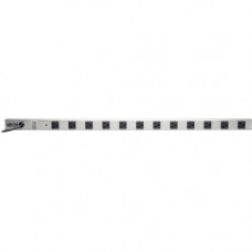 Tripp Lite Power Strip 120V 5-15R 12 Outlet 6&#39;&#39; Cord 36 Inch Length Metal - NEMA 5-15P - 12 x NEMA 5-15R - 6 ft Cord - 15 A Current - 120 V AC Voltage - 1800 W - Rack-mountable - TAA Compliance PS361206