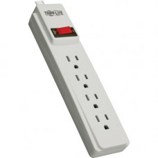 Tripp Lite Power Strip 120V 5-15R 4 Outlet 10&#39;&#39; Cord 5-15P - NEMA 5-15P - 4 x NEMA 5-15R - 10 ft Cord - 15 A Current - 120 V AC Voltage - 1800 W - Wall Mountable - TAA Compliance PS410